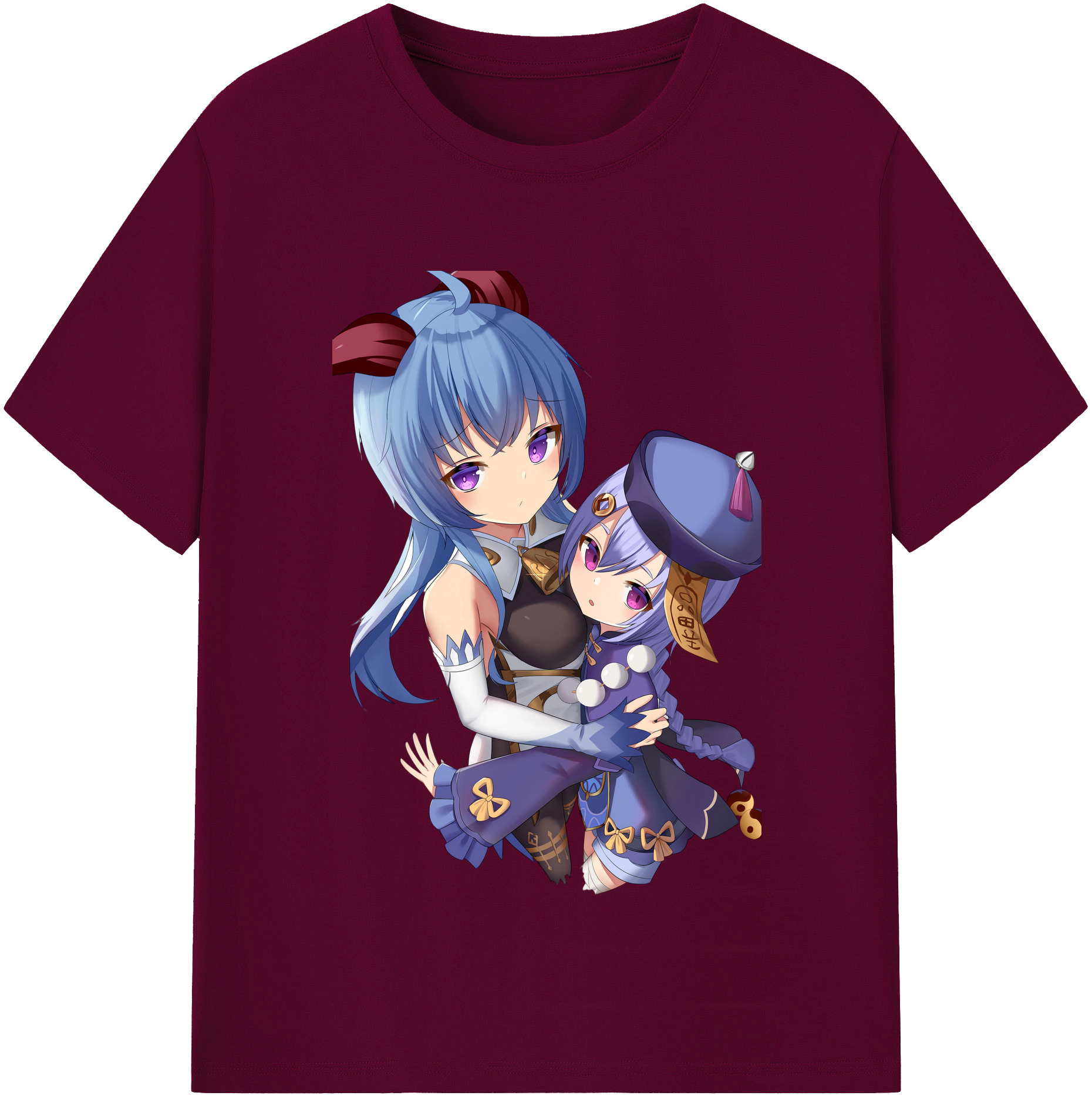 げんし神 甘雨 かんう genshin Ganyu レディースカジュアルプリントTシャツ（綿100％）